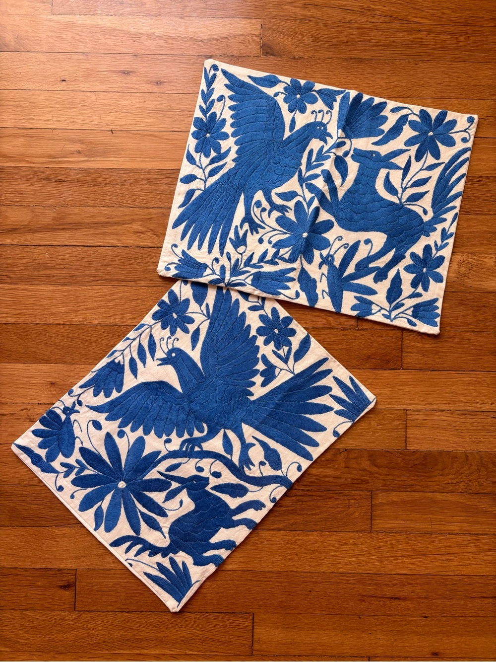Set of Hand embroidered made in Mexico Otomi Pillow Covers